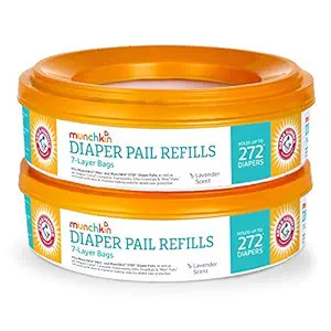 Munchkin Arm & Hammer Diaper Pail Refill Rings, 544 Count, 2 Pack (272 Count Each) | Amazon (US)