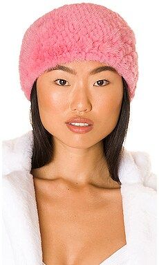 Adrienne Landau Mink Headband in Fuchsia from Revolve.com | Revolve Clothing (Global)