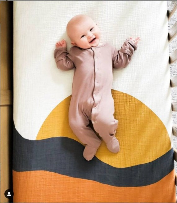 Sunset Crib Sheet | Etsy (US)