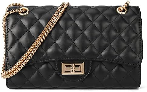 Gladdon Quilted Crossbody Purse for Women Trendy Ladies Shoulder Bag with Chain Designer Purses | Amazon (US)