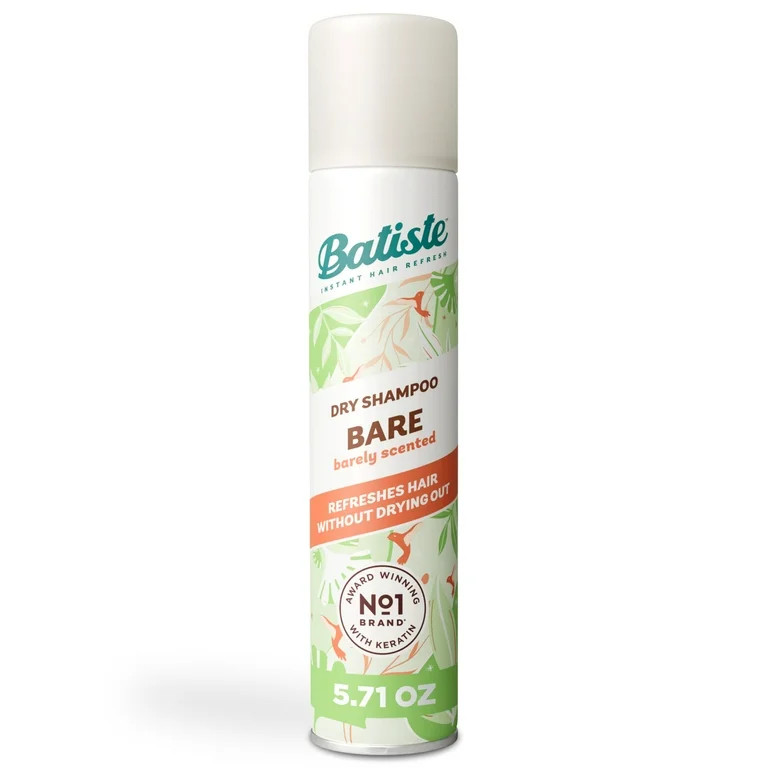 Batiste Bare Dry Shampoo, Absorbs Oil & Grease, Barely Scented, 5.71 oz | Walmart (US)