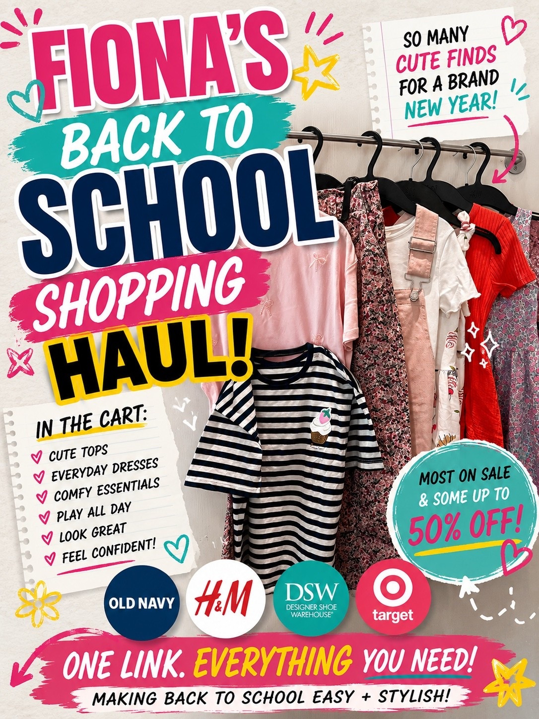 Back to school clothing haul for Fiona from old navy, target, H&M, academy and DSW
Back to school

#LTKSaleAlert #LTKKids