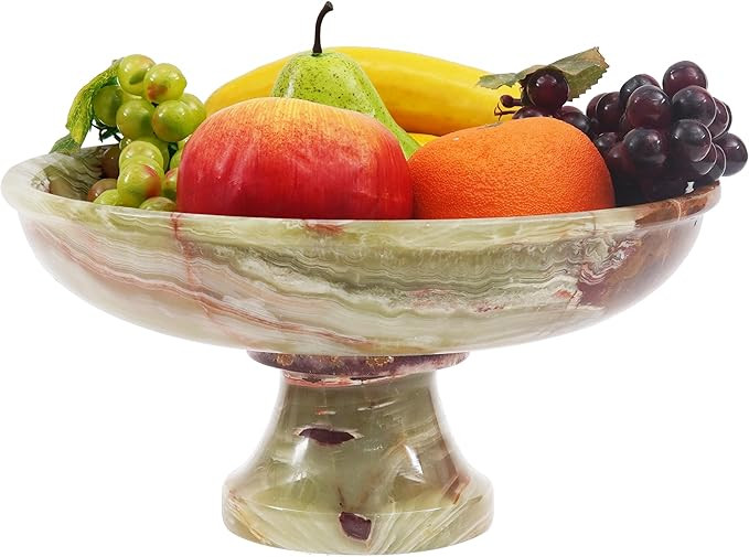 Radicaln Marble Fruit Bowl Green Onyx 10" Inch Handmade Serving Bowl For Kitchen Counter Fruit An... | Amazon (US)