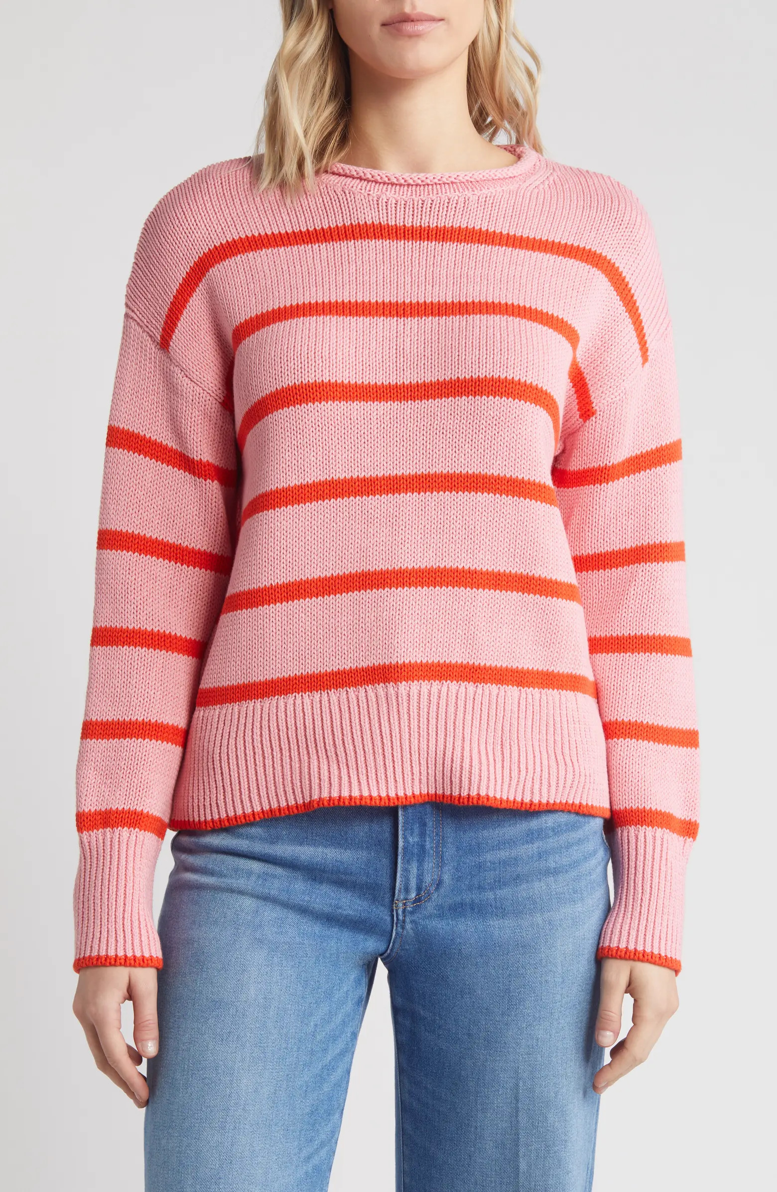 Easy Pima Cotton Roll Neck Sweater | Nordstrom