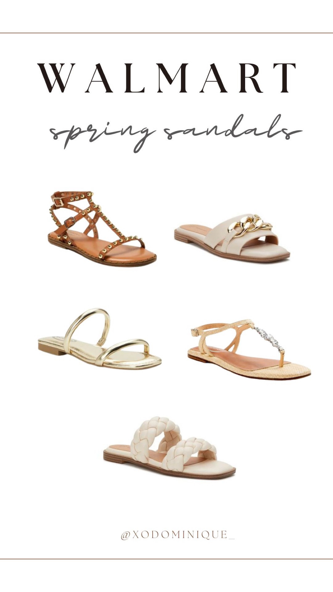 These stylish neutral sandals won’t last long! New Spring Sandals at Walmart & Scoop. ✨ 

Braided Sandals
Rhinestone Sandals 
Stylish Flat Sandals
Beige & Brown Sandals

#LTKunder50 #LTKunder100 #LTKshoecrush
