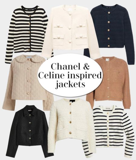 Affordable Chanel and Celine inspired jackets and cardigans French designer style outfit ideas

#LTKover40 #LTKfindsunder100 #LTKstyletip
