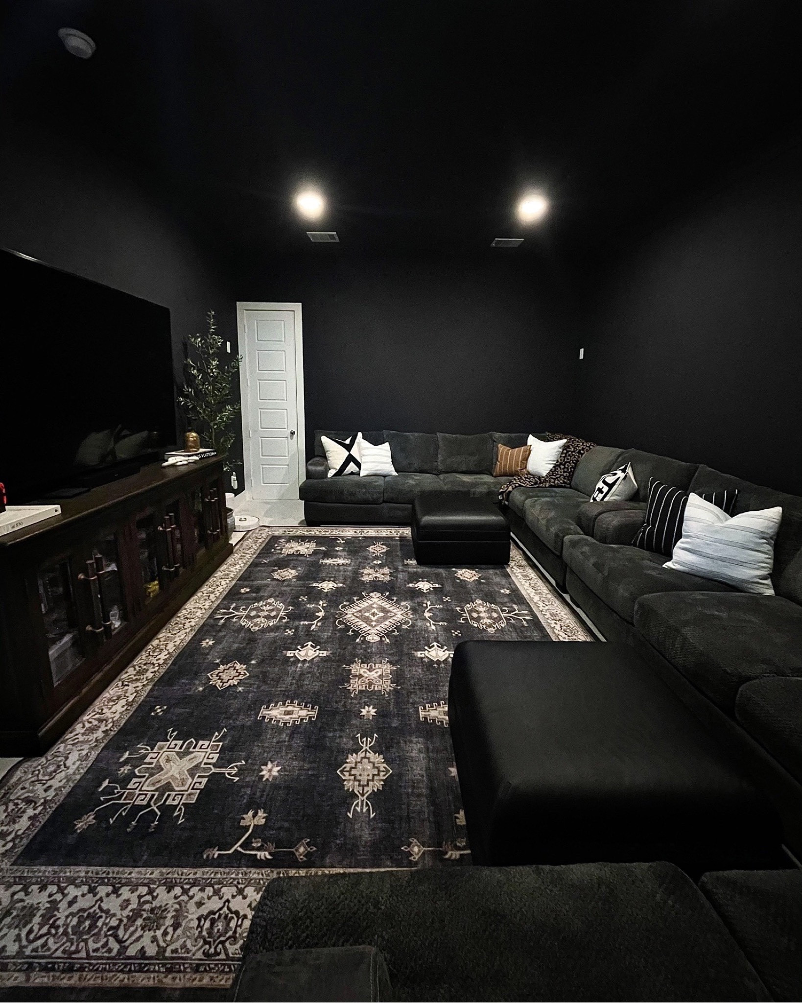 Theater room, home decor, bedroom, living room, coffee table, media room, area rug, living room rug, throw pillow

#LTKSeasonal #LTKstyletip #LTKhome