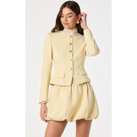 ASTR the Label | Tweed Tailored Blazer Jacket in Yellow | Size L | ASTR The Label (US)