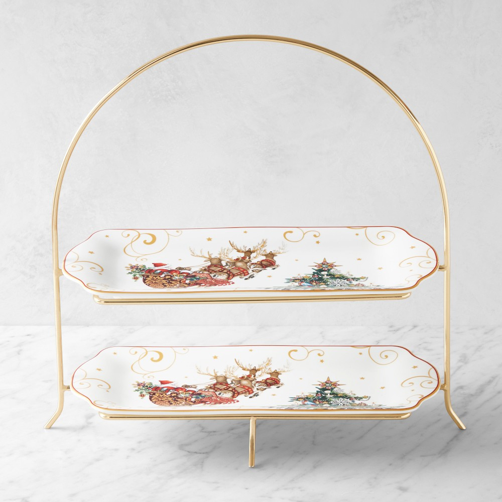 'Twas The Night Before Christmas 2-Tiered Stand & Buffet Set | Williams-Sonoma