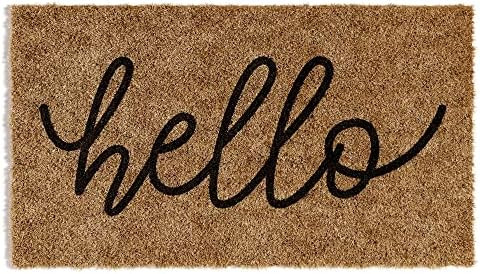 Barnyard Designs 'Hello' Doormat Welcome Mat, Outdoor Mat, Large Front Door Mat Indoor Entrance M... | Amazon (US)