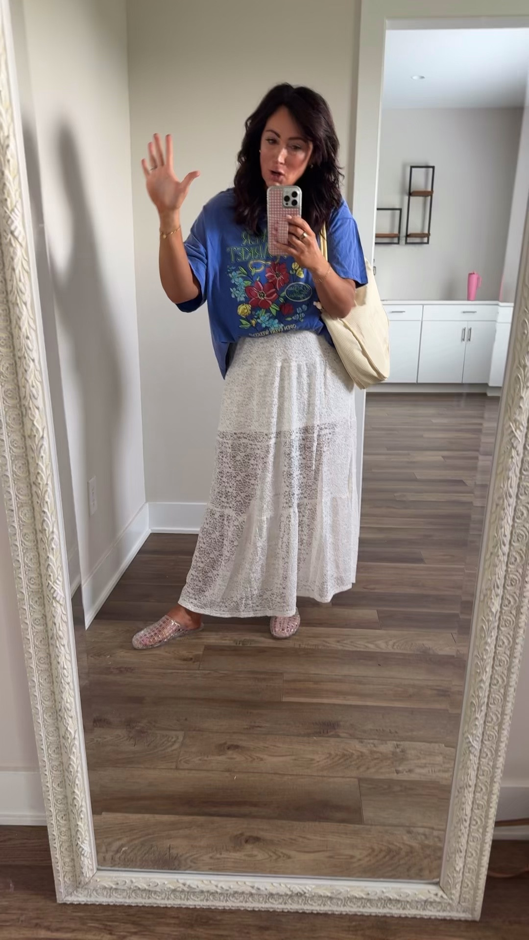 XL top for an oversized fit 
medium skirt - runs big/loose - so comfy

#LTKootd #LTKgrwm #LTKFestival