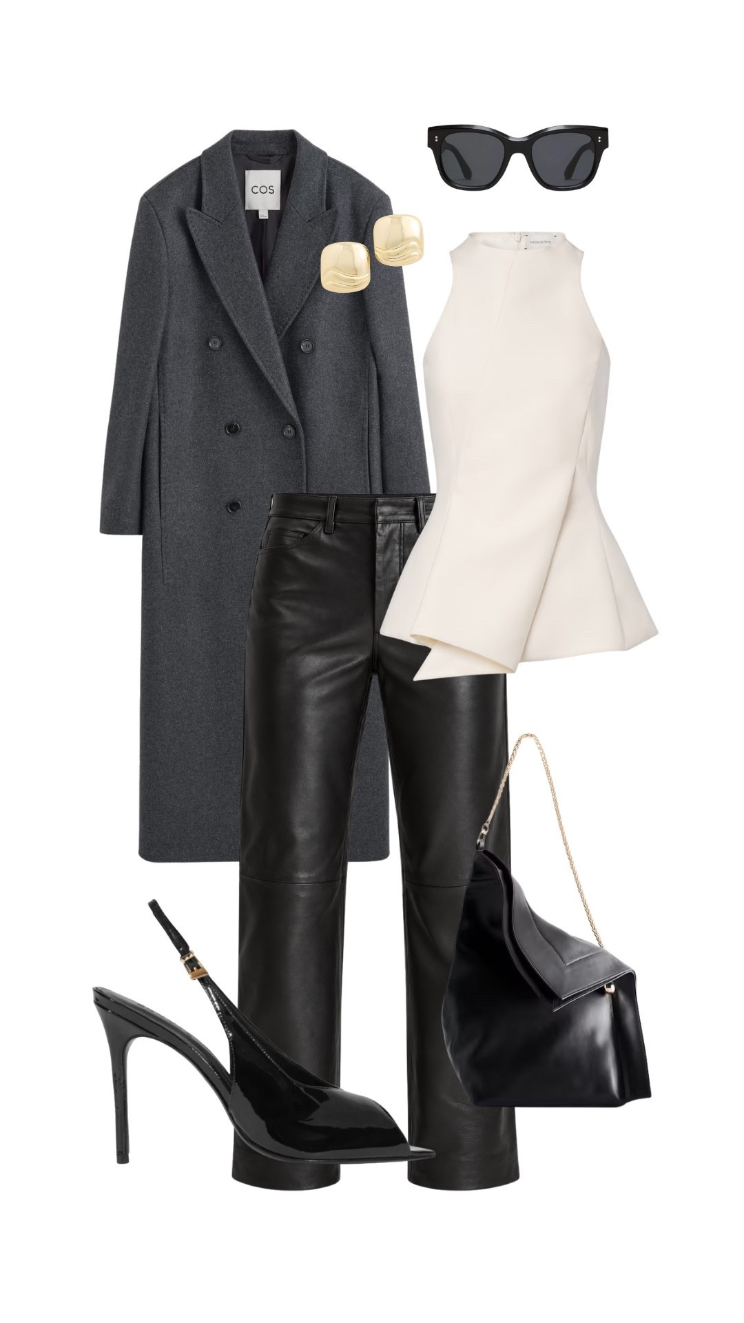 A polished fall look in classic neutrals. Perfect for work, dinner, or a day in the city.

fall outfit, elevated fall style, neutral outfit, minimalist outfit, classic style, leather pants, wool coat, ivory top, slingback heels, structured bag, quiet luxury, timeless style, work to dinner outfit, capsule wardrobe

#LTKootd #LTKOver40 #LTKSeasonal