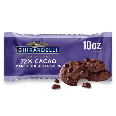 GHIRARDELLI Premium Baking 72% Cacao Dark Chocolate Chips - 10oz | Target