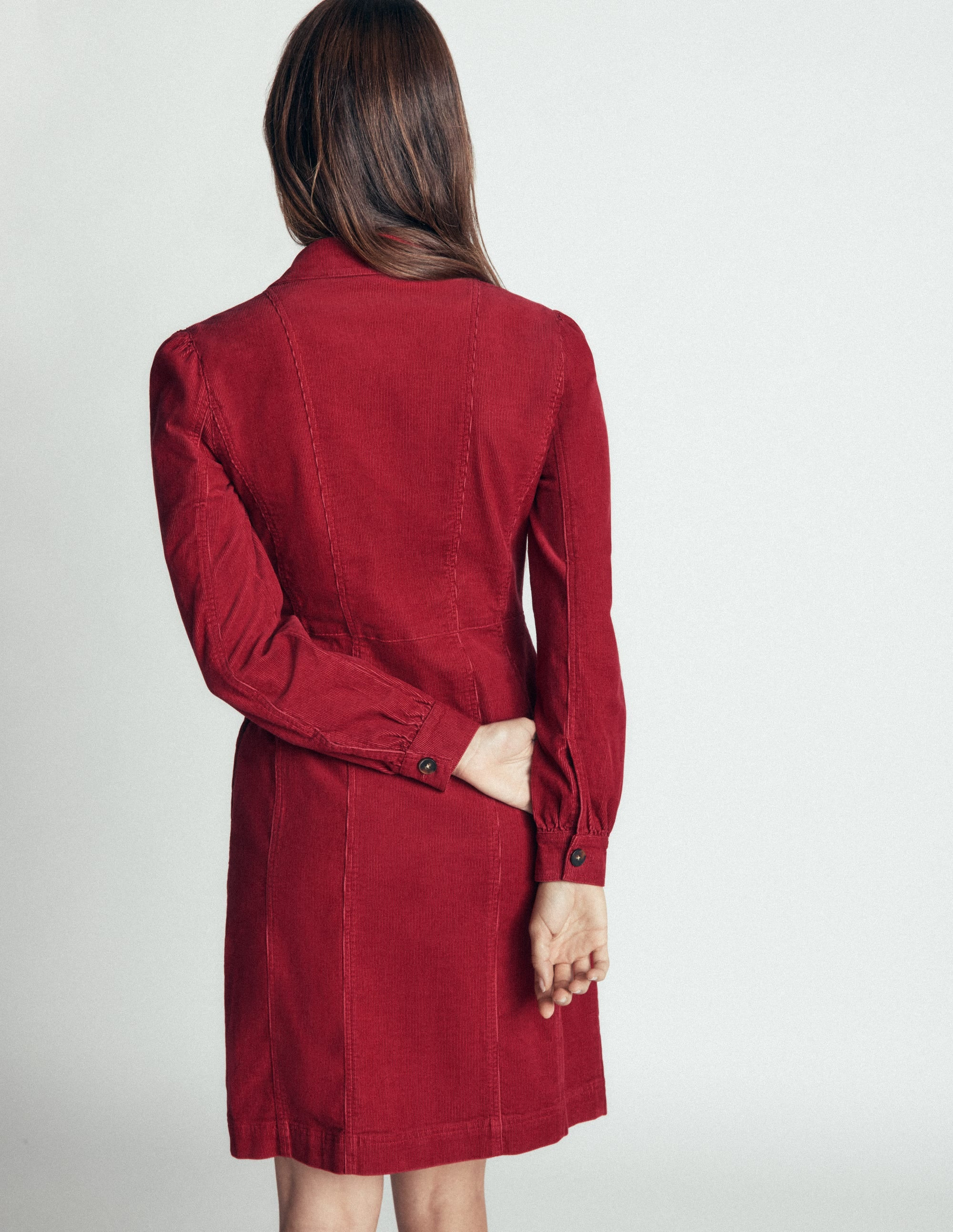 Rhoda Cord Short Dress-Red Earth | Boden (US)