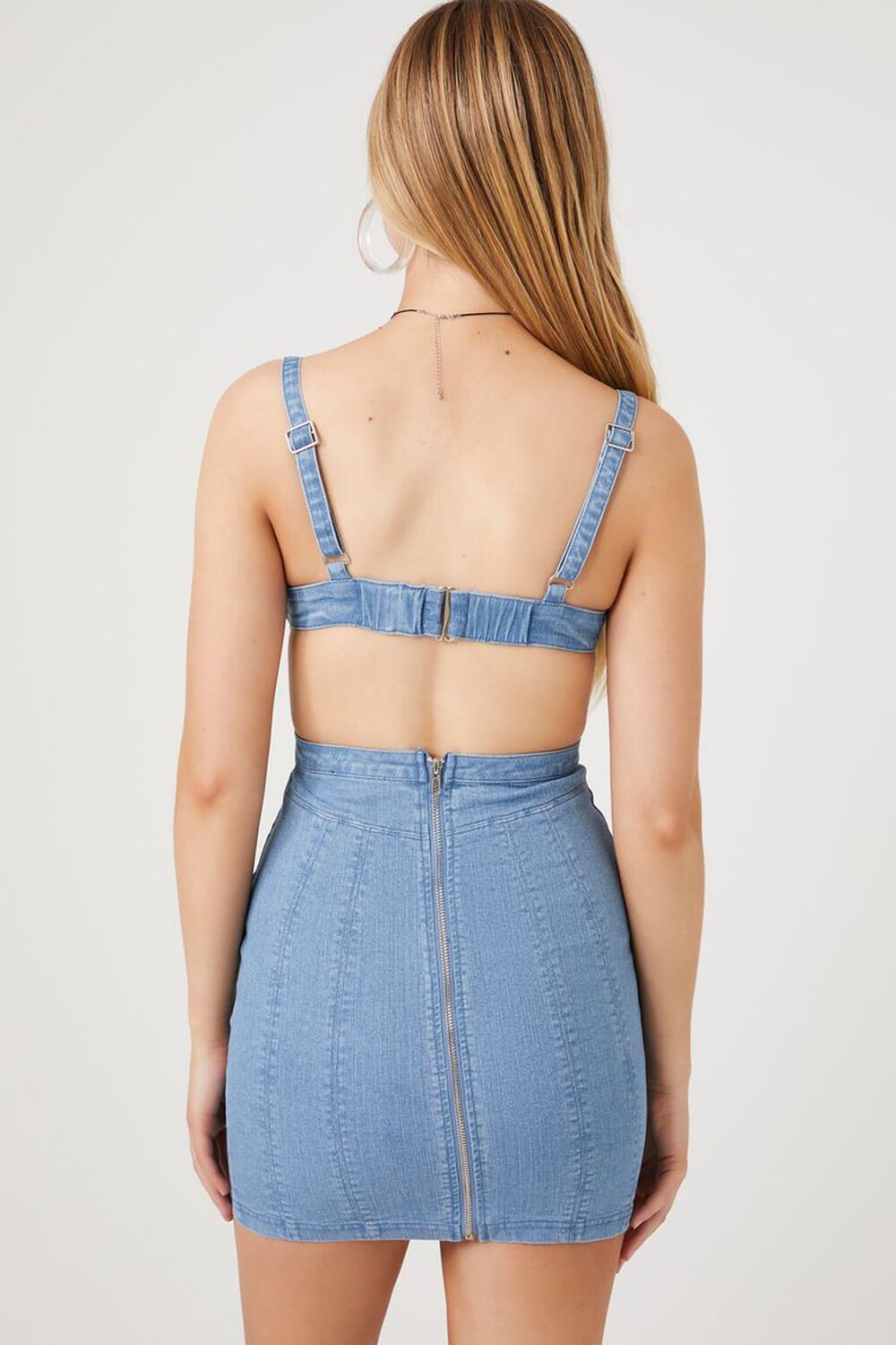 Corset Denim Tank Mini Dress | Forever 21 (US)