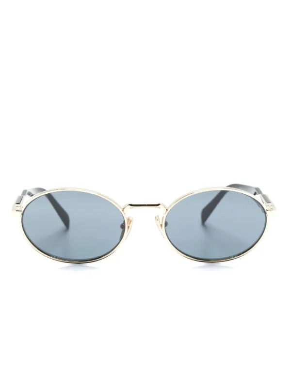 Prada Eyewear Sonnenbrille Mit Ovalem Gestell | Gold | FARFETCH DE | Farfetch Global