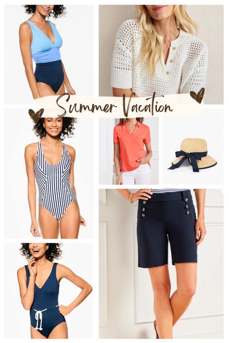Are you ready for summer adventures. These pieces will take you in style. I love the two tone one piece! Vacation Outfit, Travel Outfit, Summer Outfit  

#LTKswim #LTKtravel #LTKover40