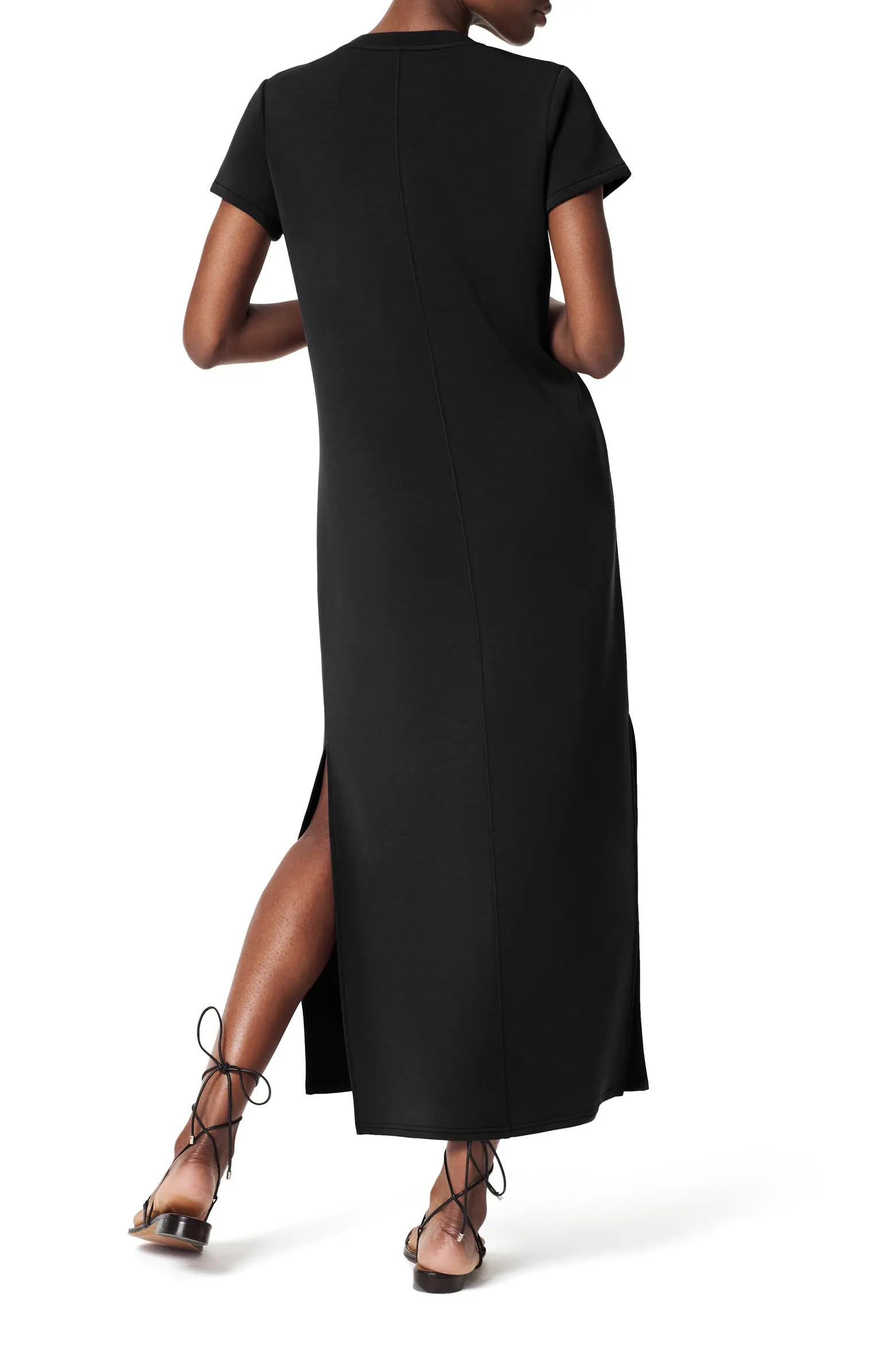 SPANX\u00ae AirEssentials Stripe Side Slit Maxi Dress (Women) | Nordstrom | Nordstrom