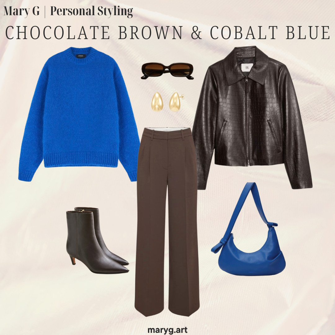 Chocolate Brown & Cobalt Blue winter outfit 

 #LTKFindsUnder100 #LTKShoeCrush #LTKItBag