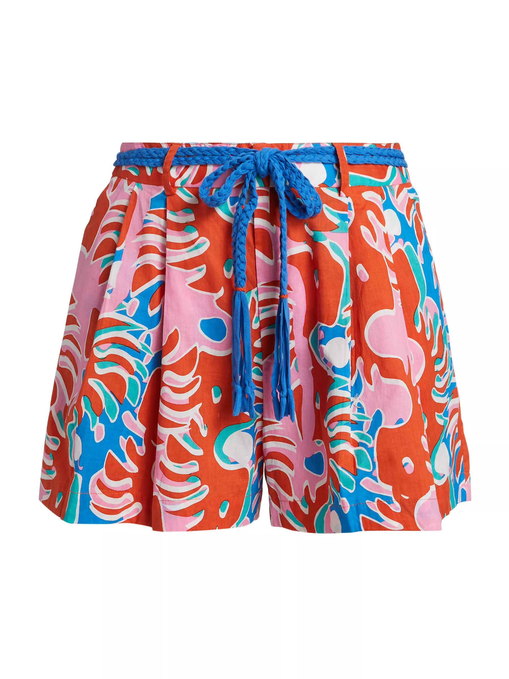 Chantal Belted Cotton Shorts | Saks Fifth Avenue