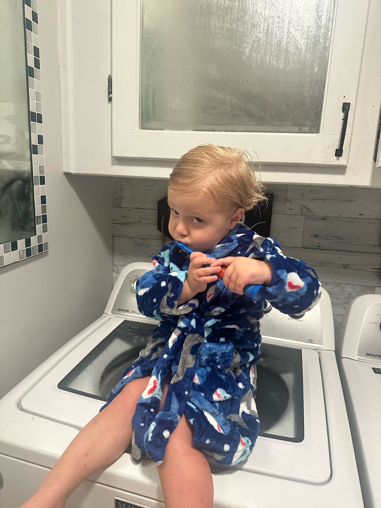 Is every kid just instantly cuter in a tiny bathrobe?! Linked ours here 🤩 size 2-3T!

#LTKBaby #LTKStyleTip #LTKKids