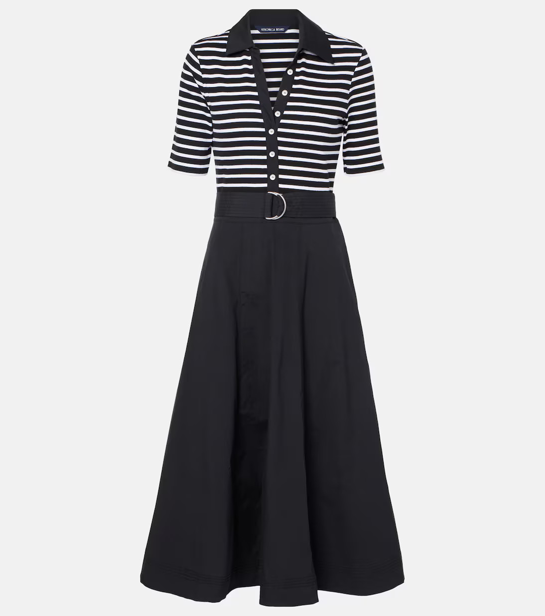 Delise striped cotton-blend midi dress | Mytheresa (US/CA)