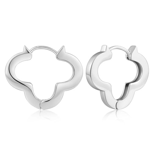 Amazon.com: 14K Gold Plated Geometric Hoop Earrings for Women, Minimalist Gold Hoop Huggies Earri... | Amazon (US)