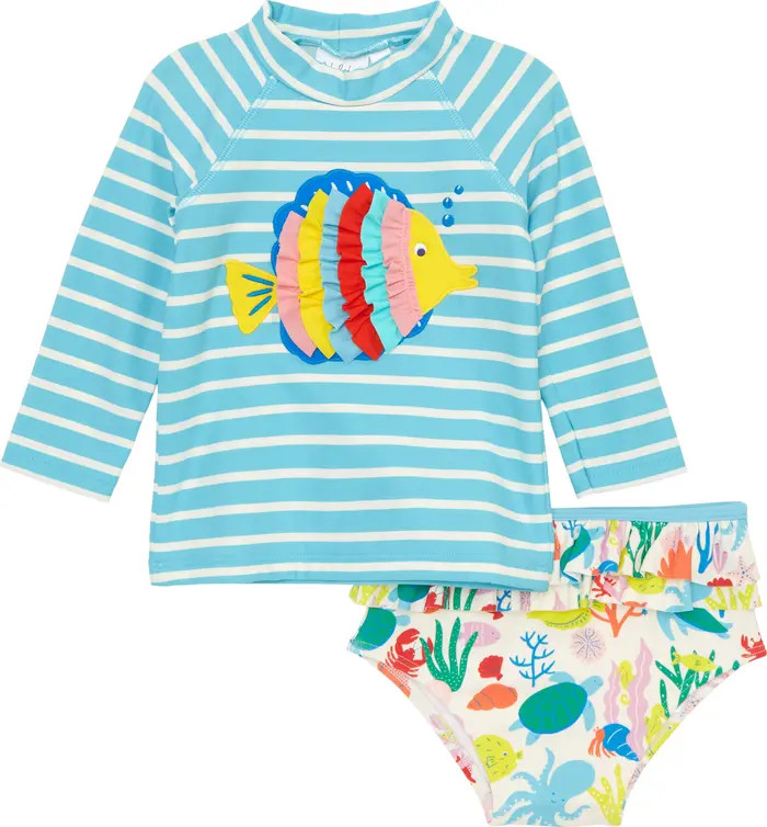Mini Boden Two-Piece Rashguard Swimsuit | Nordstrom | Nordstrom