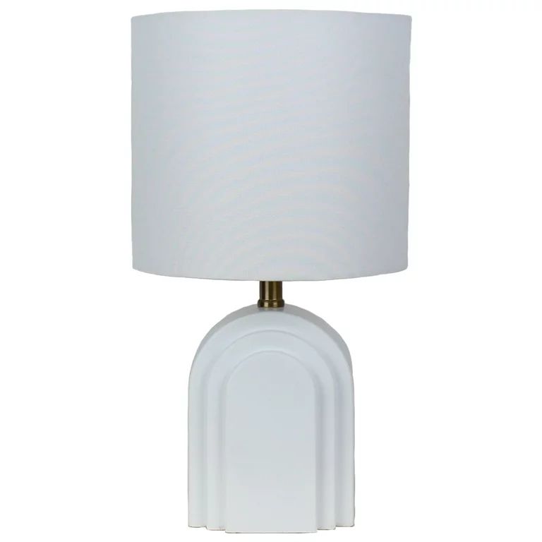Mainstays Matte White Resin Arch Table Lamp, 16"H | Walmart (US)
