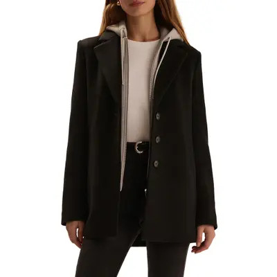 Favorite Daughter Short Wool Blend Sport Coat in Black at Nordstrom, Size Small | Nordstrom