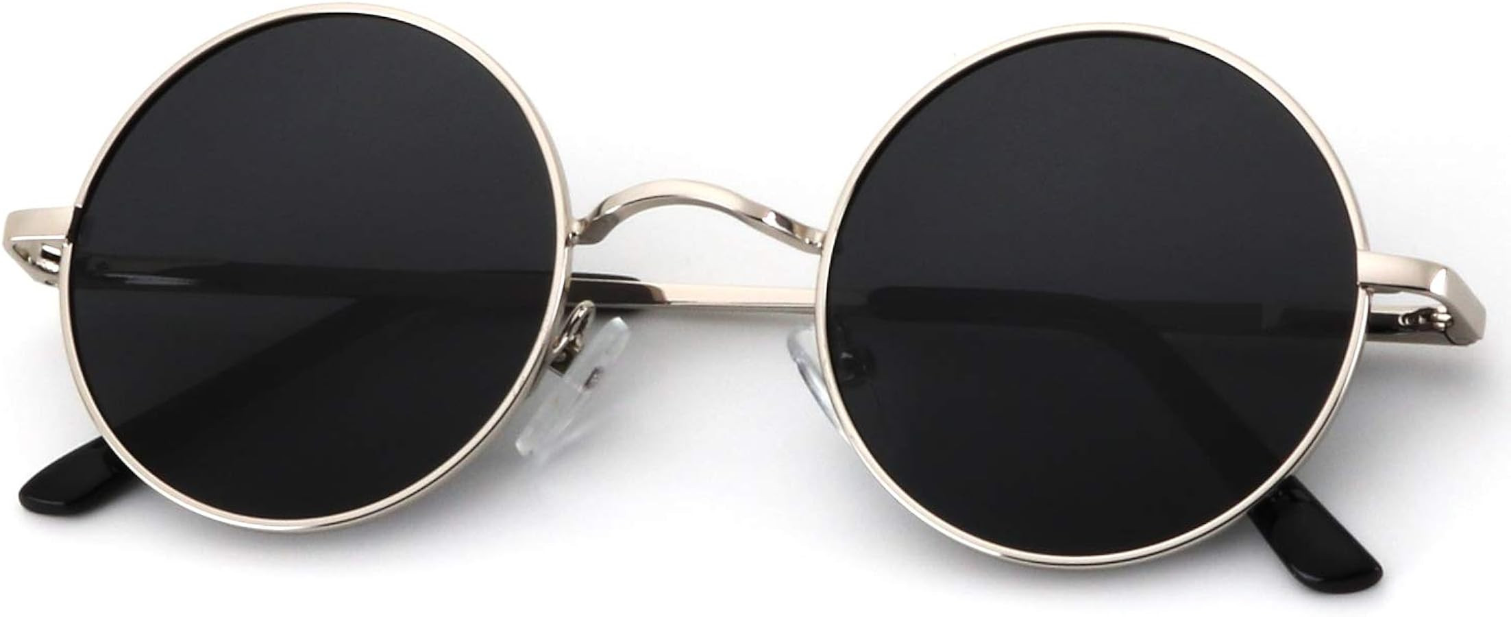 KALIYADI Round Polarized Sunglasses for Men Women Retro Metal Hippie Circle Style Sun Glasses UV ... | Amazon (US)