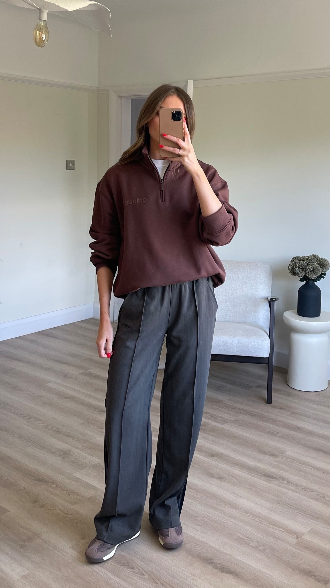 Full Adidas look
Large in the quarter zip
Small in the tailored joggers
SL 72 RS trainers 

@adidas #createdbyadidas AD