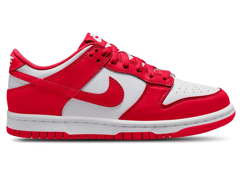 Nike Dunk Low Sneakers in White/University Red | StockX