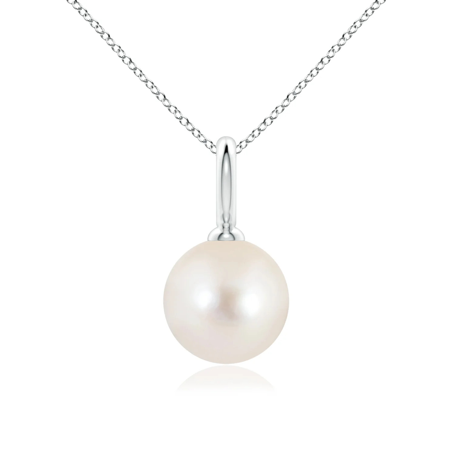 Classic Freshwater Pearl Solitaire Pendant | Angara US