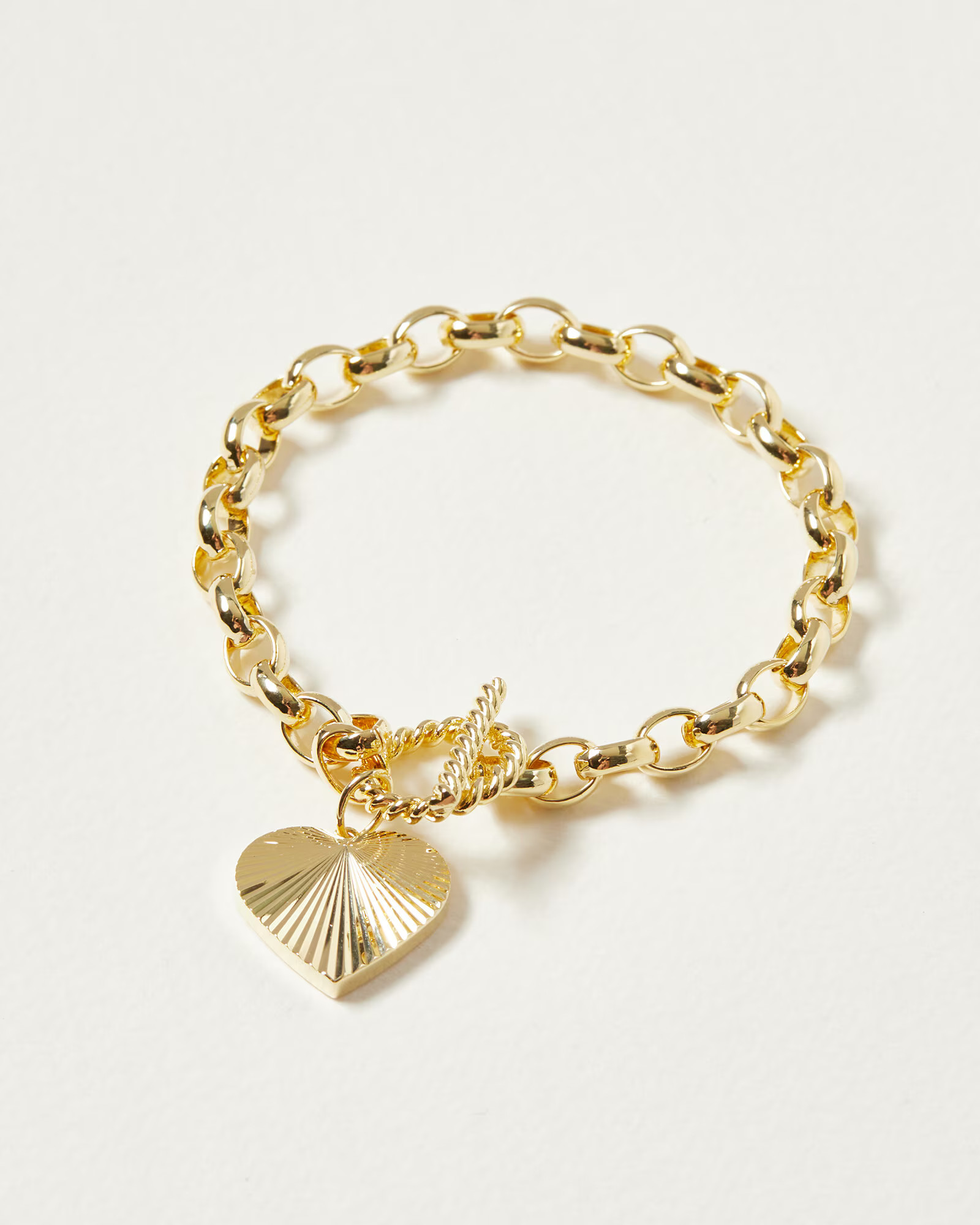 Adelaide Chunky Chain & Heart Charm Bracelets | Oliver Bonas | Oliver Bonas (Global)