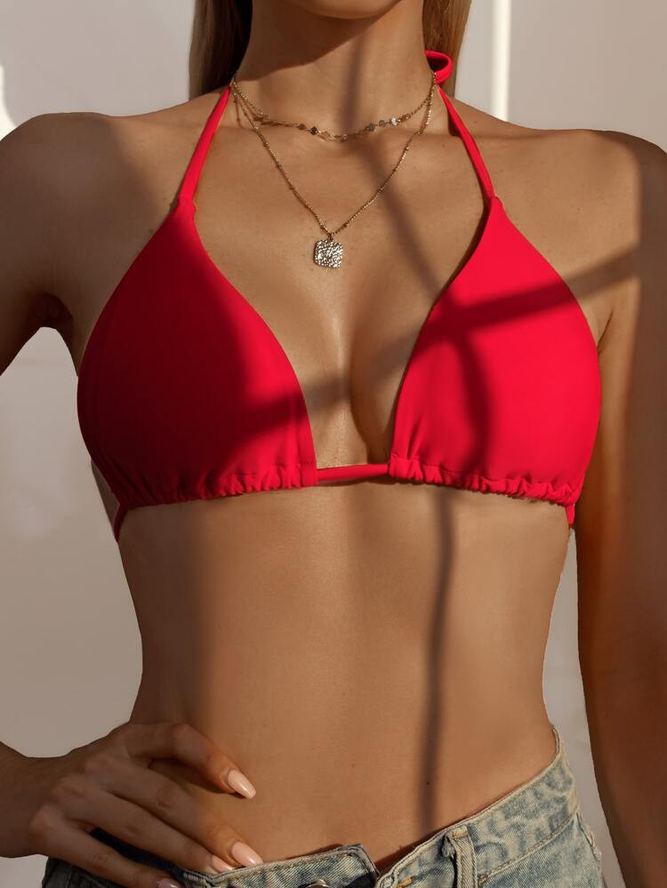 Halter Triangle Bikini Top | SHEIN