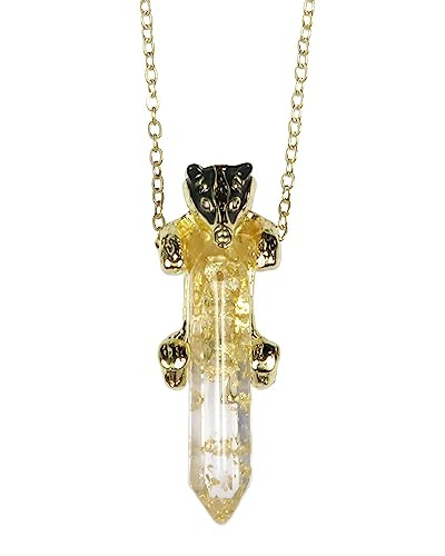 Harry Potter House Animal Gem Stone Pendant Necklaces- Slytherin, Gryffindor, Hufflepuff, Ravencl... | Amazon (US)