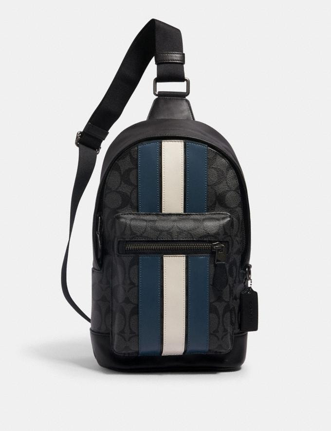 West Pack in Signature Canvas With Varsity Stripe | Coach Outlet US