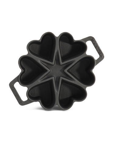 6 Cup Heart Shapped Cast Iron Pan | Marshalls