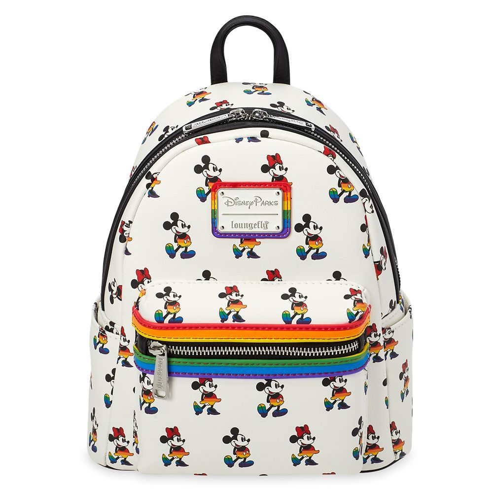 Mickey and Minnie Mouse Mini Loungefly Backpack – Rainbow Disney Collection | Disney Store