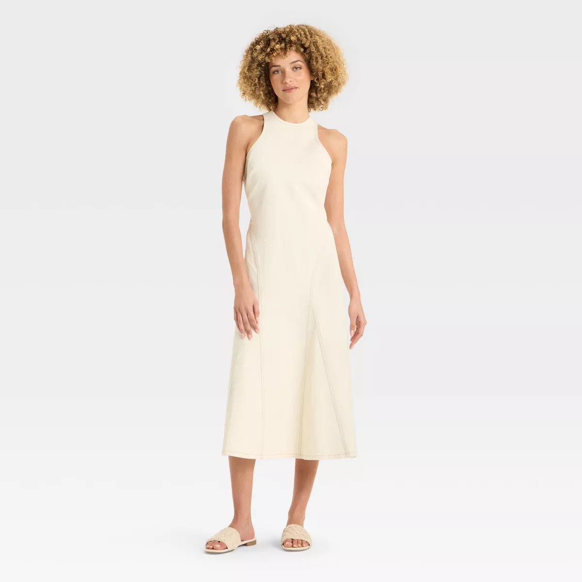 Women's Racerback Denim Midi A-Line Dress - Future Collective | Target