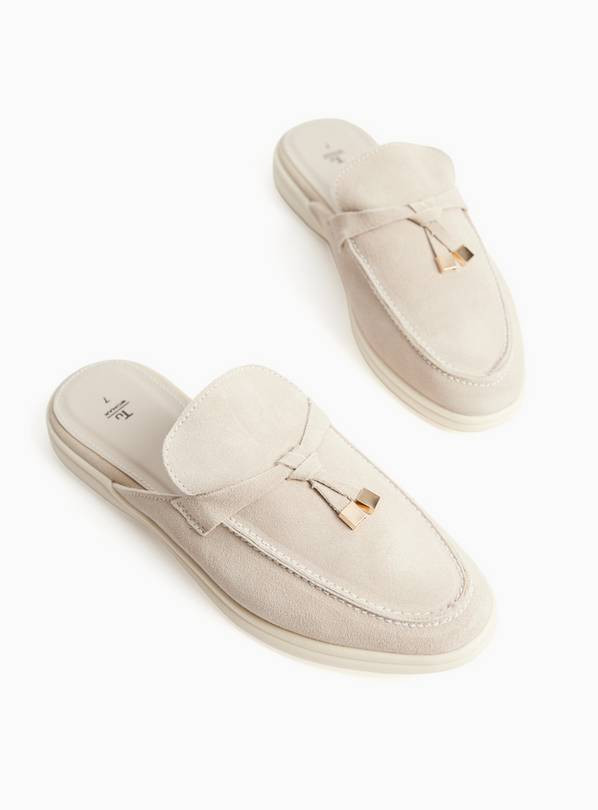 Stone Suede Mule Loafers 7 | Tu Clothing
