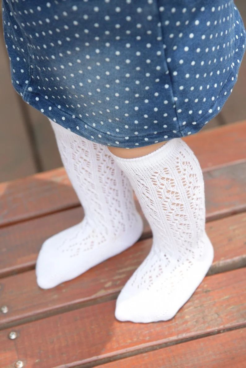 Knee High Socks-Baby Girls Knee High Socks-Girls Knee High Socks-Toddler Knee High Socks-Girls Bo... | Etsy (US)