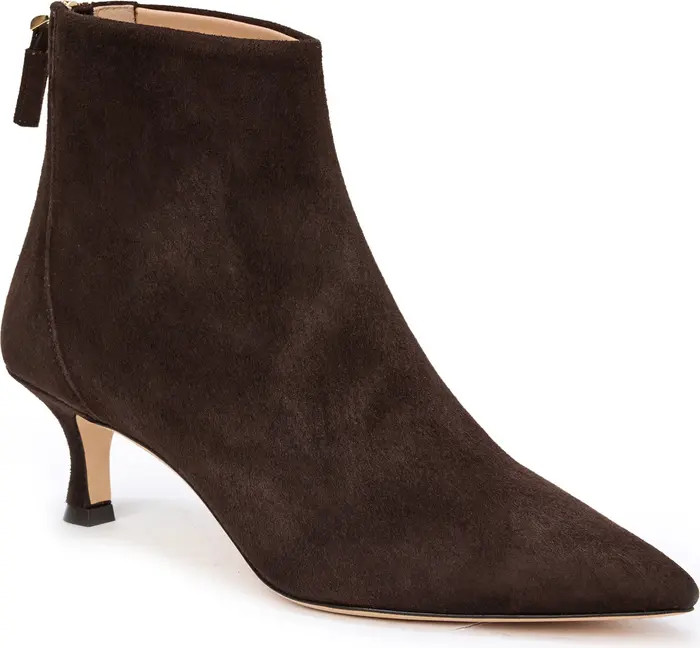 Francesca Pointed Toe Kitten Heel Bootie (Women) | Nordstrom