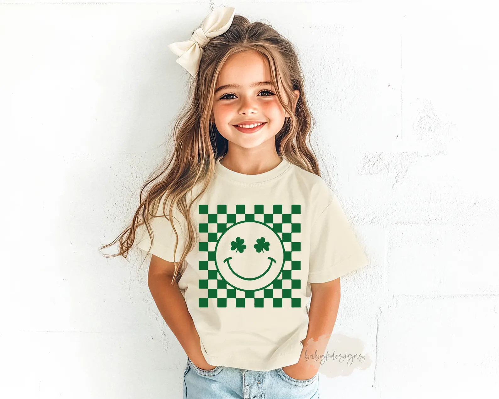 Kids St Patrick's Shirt, Girls Checkered Happy Face Shamrock Shirt, Toddler Boys Lucky Shirt, You... | Etsy (US)