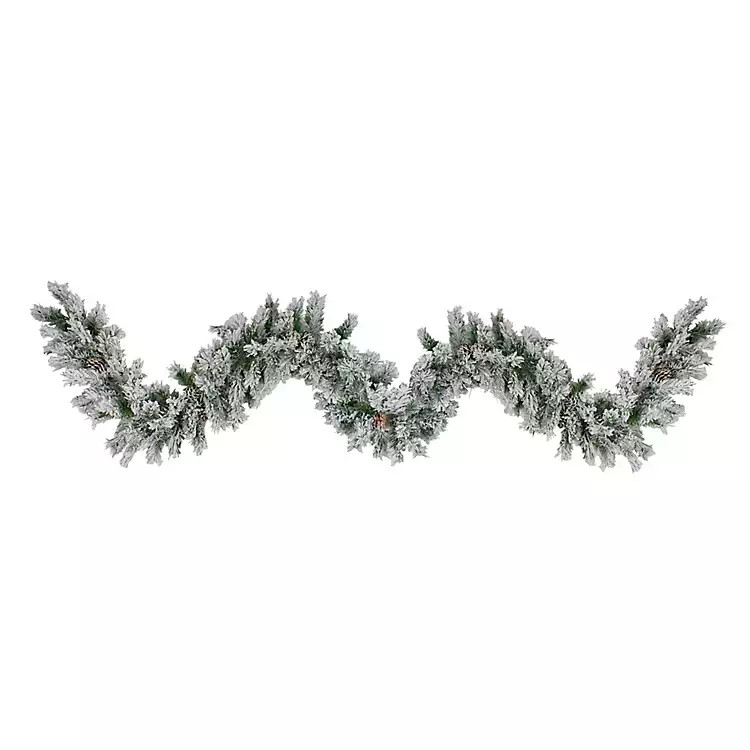Wintergreen Flocked Pinecone Garland, 108 in. | Kirkland's Home