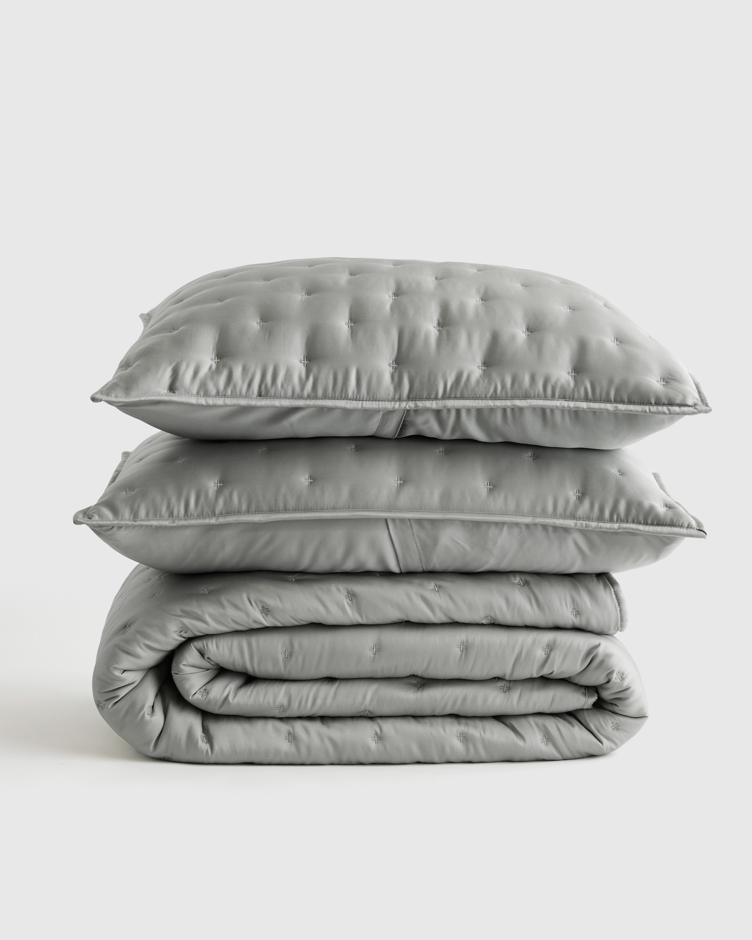 Quince | Bamboo Dream Quilt Set in White, Size Twin, Bamboo Viscose | Quince