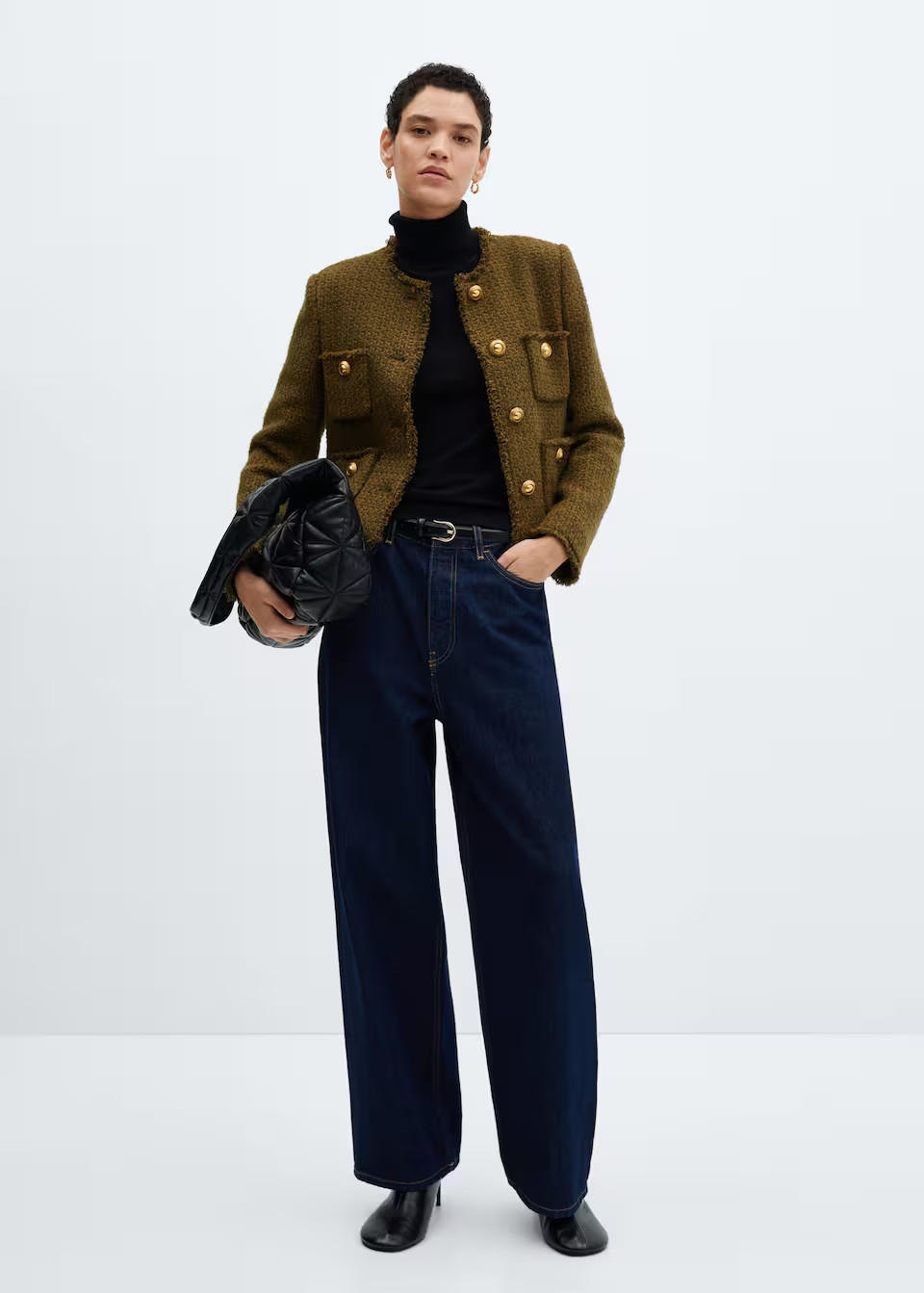 Giacca tweed tasche -  Donna | Mango Italia | Mango IT