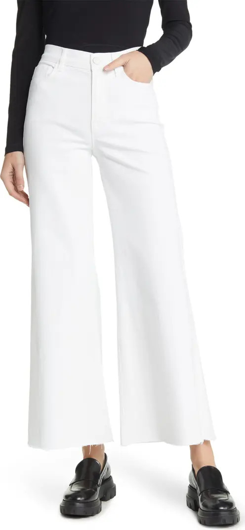 Le Palazzo Raw Hem Wide Leg Jeans | Nordstrom