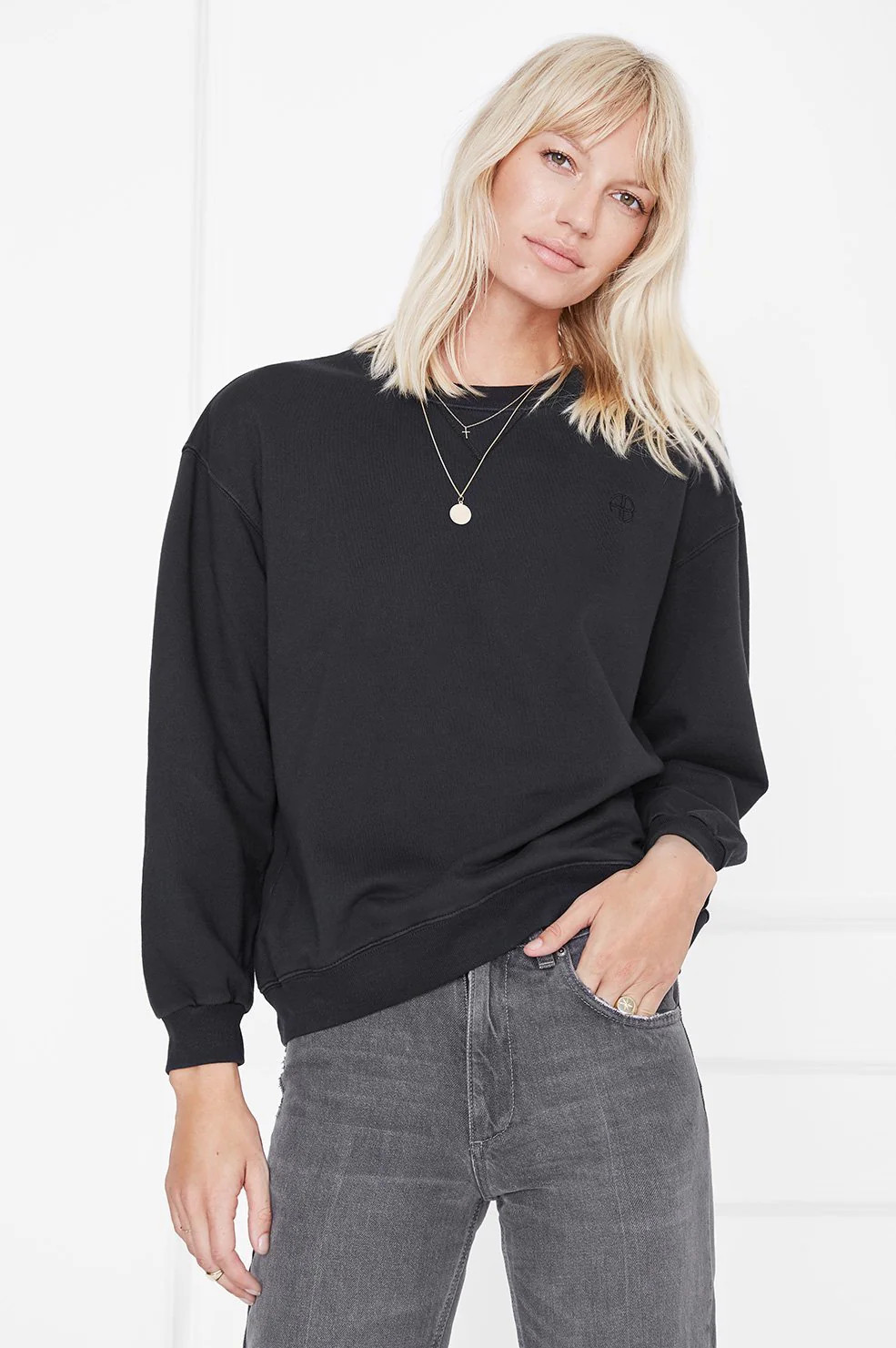 VINTAGE SWEATSHIRT - BLACK | Anine Bing Global